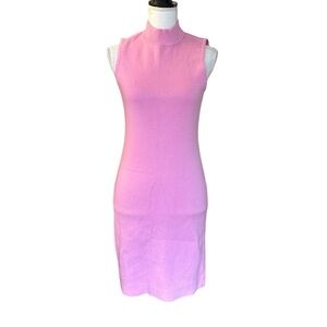 Bar III Ottoman Mock Neck Sleeveless Sweater Dress SZ Medium Lavender Knit NEW